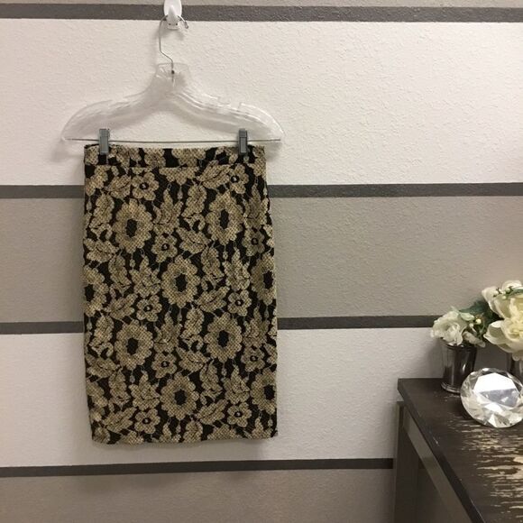 Nikibiki Dresses & Skirts - Niki Biki Gold Lace Pencil Skirt